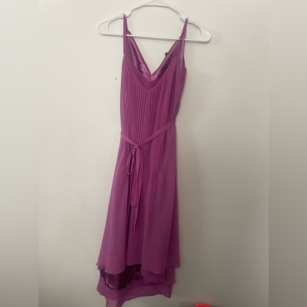 Flowy pink layered dress